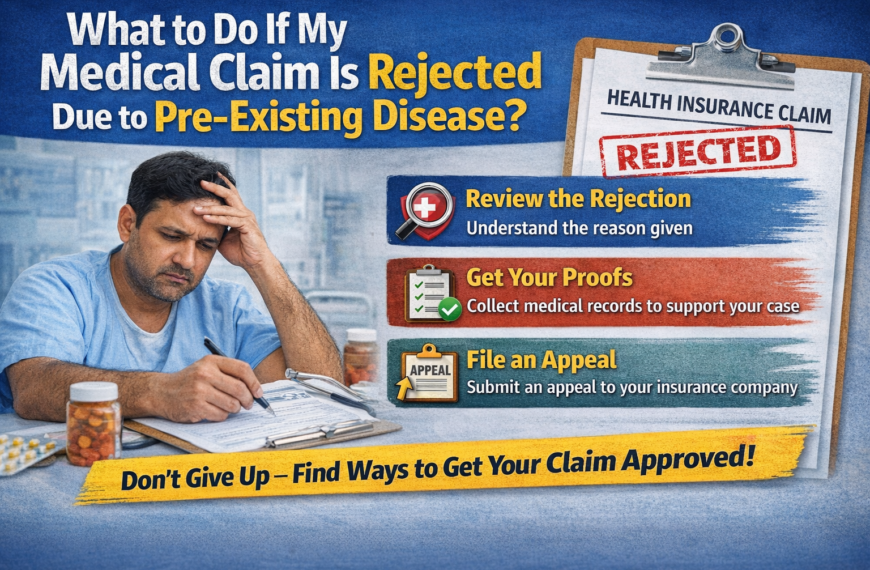 What to Do If My Medical Claim Is Rejected Due to Pre-Existing Disease?